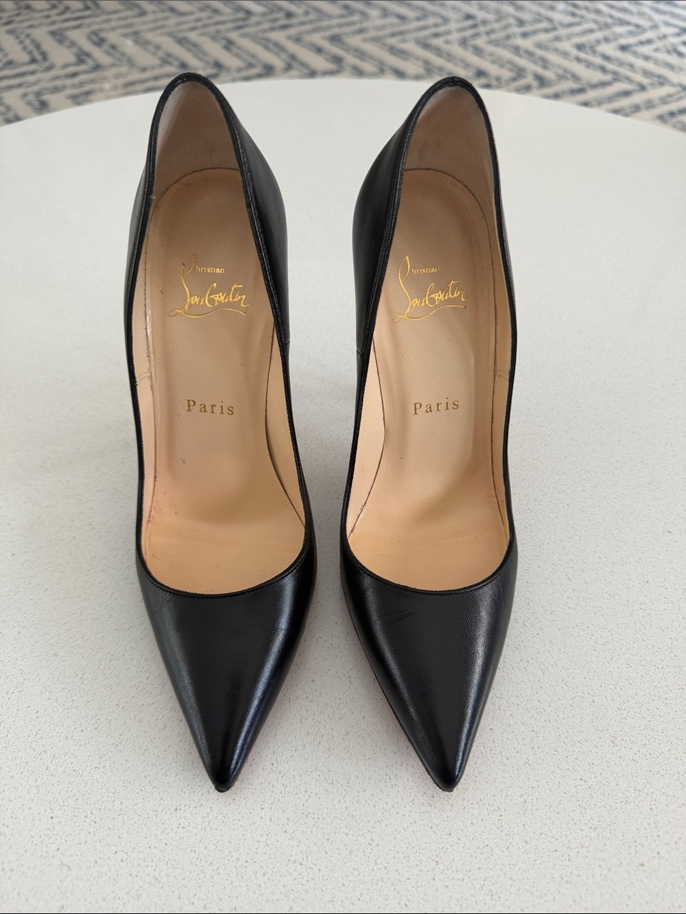 Christian Louboutin So Kate Black Leather Stiletto Pump with Red Soles - Picture 2 of 4